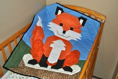 Baby Fox Baby Quilt Pattern - 3 Sizes - PDF