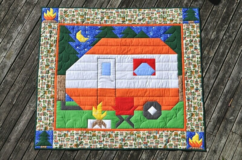 Happy Camper Quilt Pattern - 3 Sizes - PDF