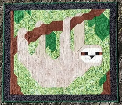 Sloth Quilt Pattern -3 sizes - PDF