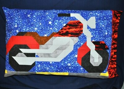 Motorcycle Pillowcase Pattern 20x33 - PDF