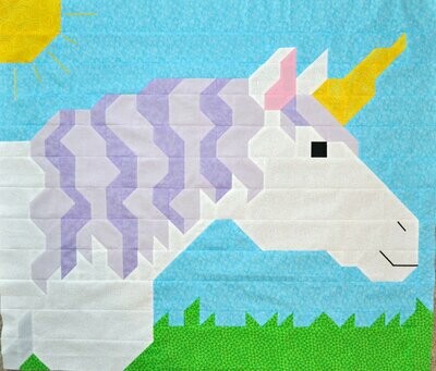 Unicorn Patterns - Quilt and Pillowcase