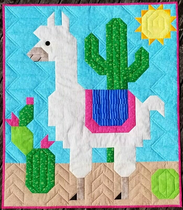 Alpaca Quilt Pattern - 3 sizes - PDF