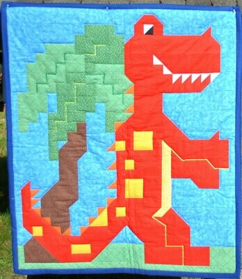 Trex Baby Dinosaur Quilt Pattern - 3 sizes