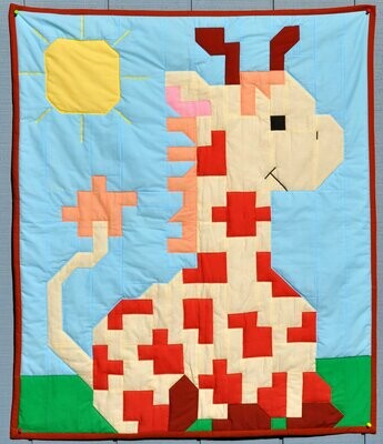 Giraffe Baby Quilt Pattern - 3 sizes - PDF