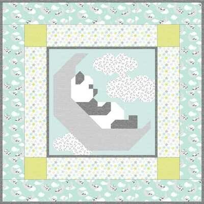 Sleepy Panda Baby Quilt Pattern - 45x45