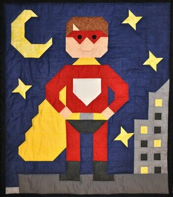 Superhero Quilt Pattern - 3 sizes - PDF