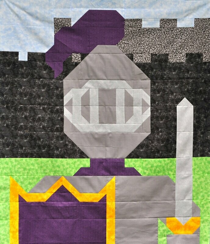 Knight Quilt Pattern - 3 sizes - PDF