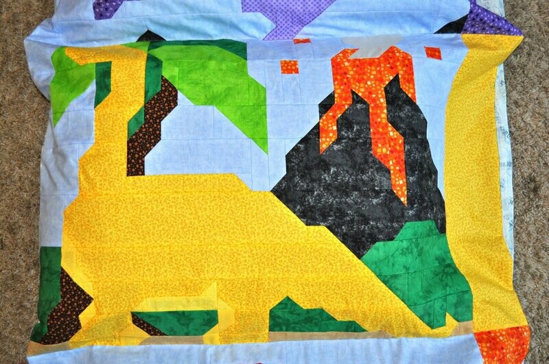 Brontosaurus Pillowcase Pattern - Standard 33x21 - PDF