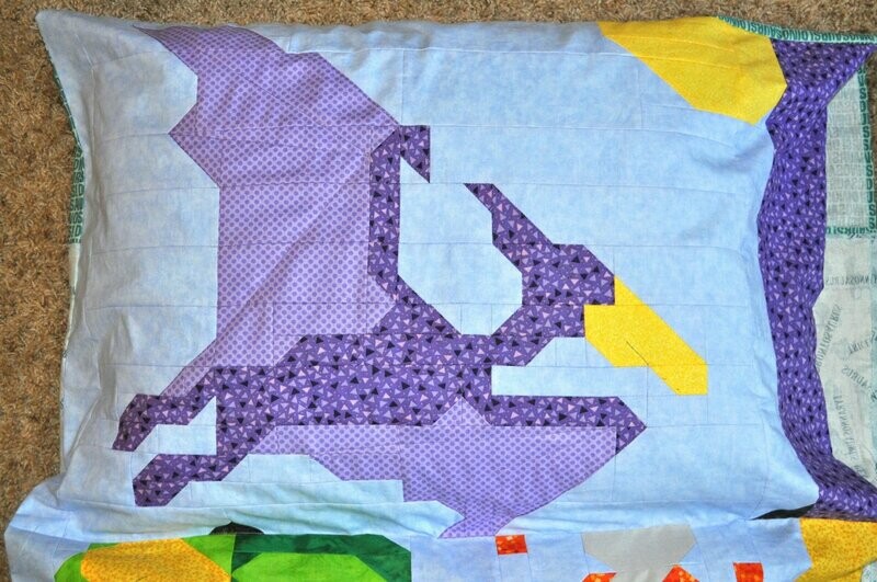 Pterodactyl Pillowcase Pattern - standard 33x21 - PDF