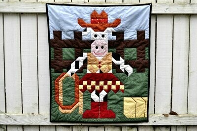 Cowgirl Baby Quilt Pattern - 3 Sizes - PDF