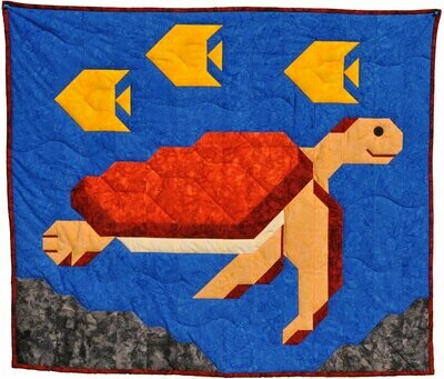 Sea Turtle Quilt Pattern - 3 Sizes