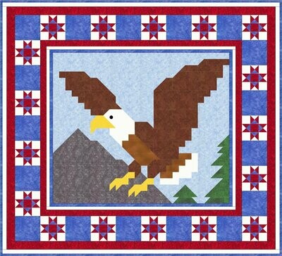 Eagle Quilt Pattern - 60x60 with Border - PDF