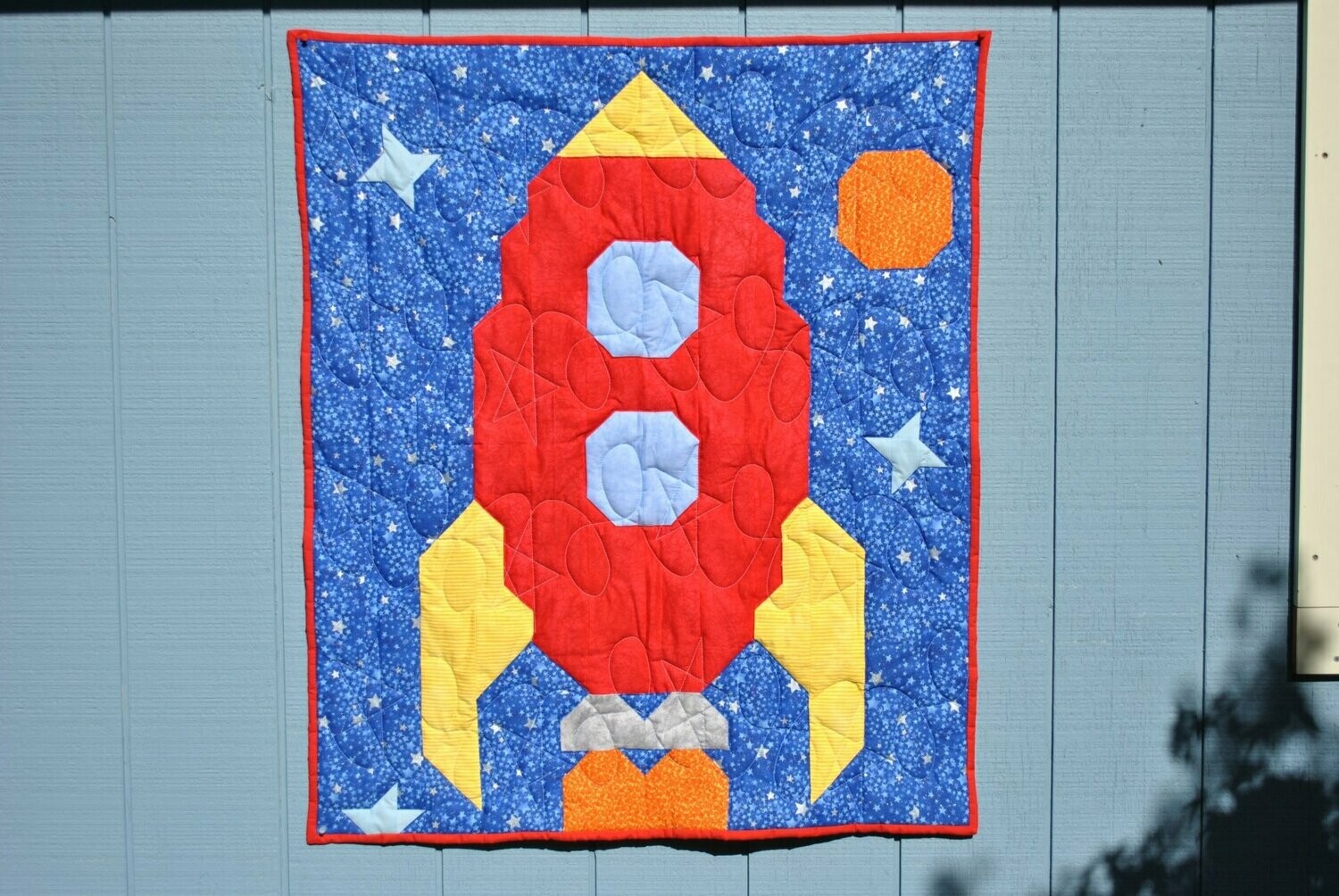 Rocket Baby Quilt Pattern - 3 Sizes - PDF
