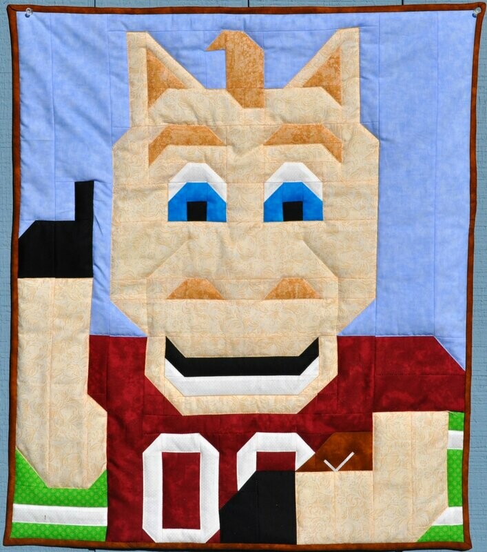 Football Horse Mascot Quilt Pattern - 3 Sizes - PDF