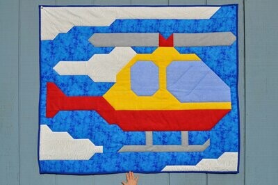 Helicopter Baby Quilt Pattern - 3 sizes - PDF