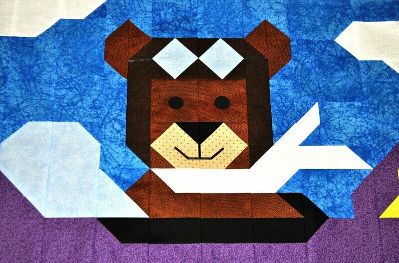 Plane Baby Quilt Pattern - 3 Sizes - PDF