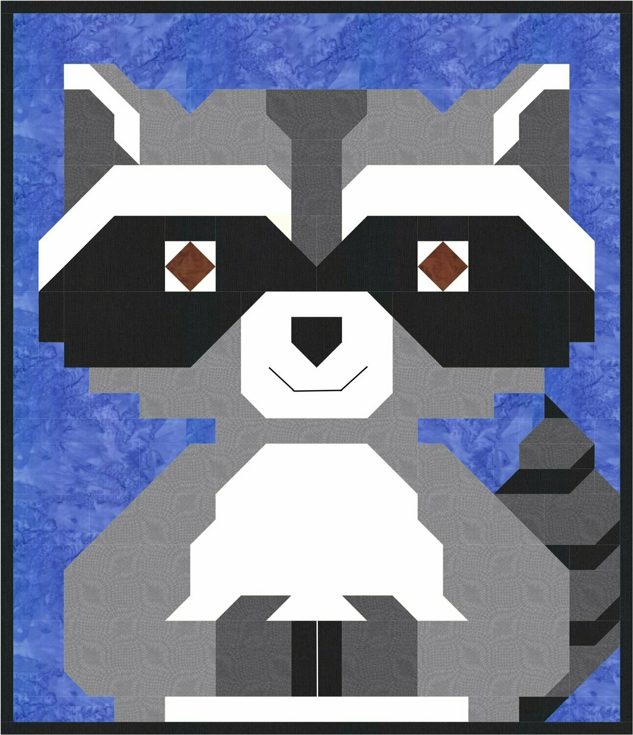 Raccoon Quilt Pattern - 3 Sizes - PDF