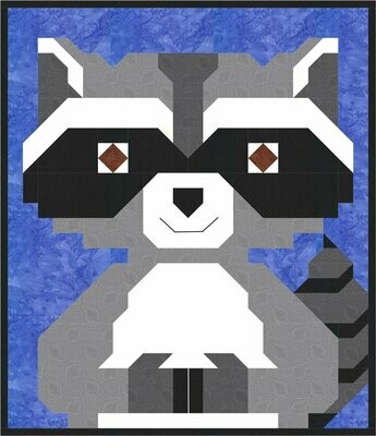 Raccoon Quilt Pattern - 3 Sizes - PDF