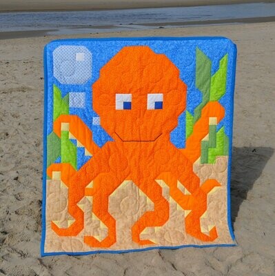 Octopus Baby Quilt Pattern - 3 Sizes - PDF