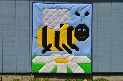 Bumble Bee Baby Quilt Pattern - 3 Sizes - PDF