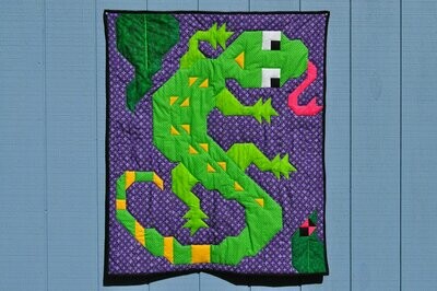 Gecko Quilt Pattern - 3 Sizes - PDF
