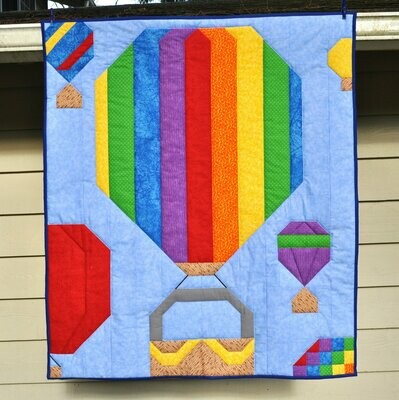 Hot Air Balloon Baby Quilt Pattern - 3 Sizes - PDF