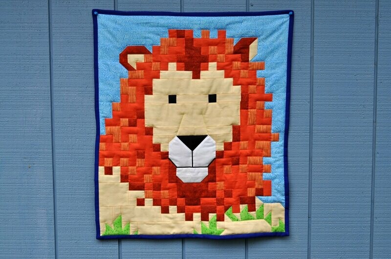 Lion Quilt Pattern - 3 Sizes - PDF