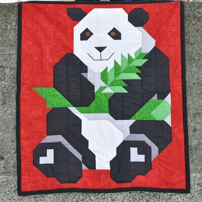 Panda Quilt Pattern - 3 Sizes - PDF