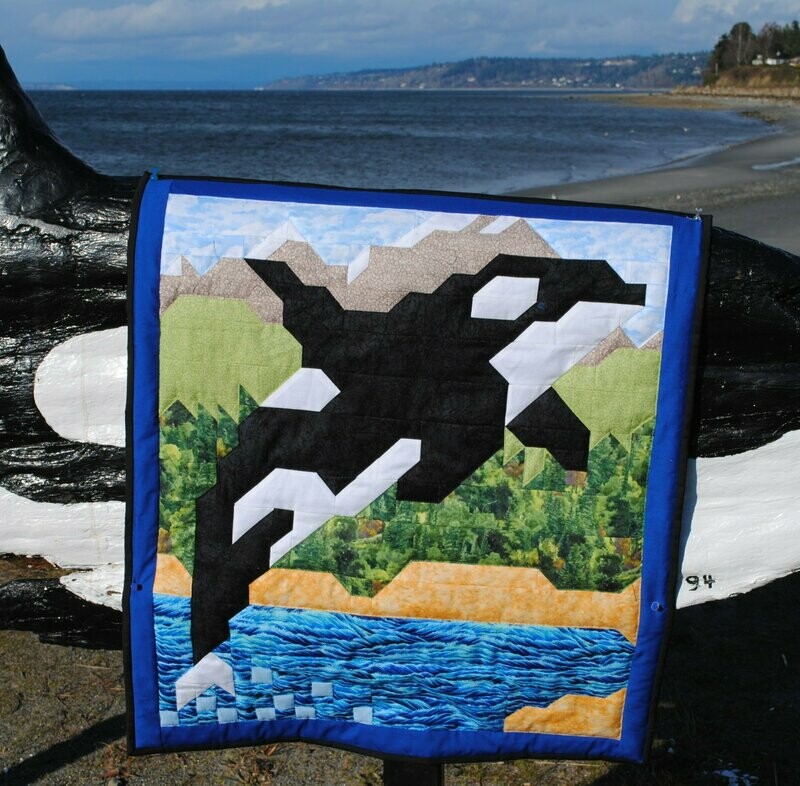 Orca Quilt Pattern - 3 Sizes - PDF