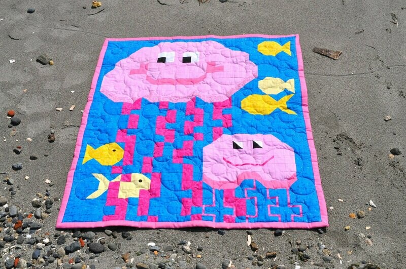 Jellyfish Baby Quilt Pattern - 3 Sizes - PDF