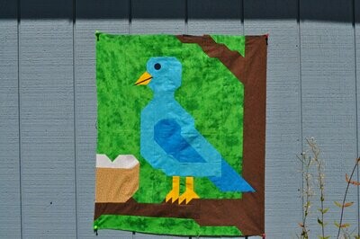 Blue Bird Baby Quilt Pattern - 3 sizes - PDF