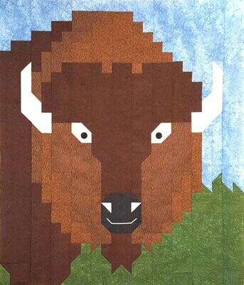 Bison Quilt Pattern - 3 Sizes - PDF