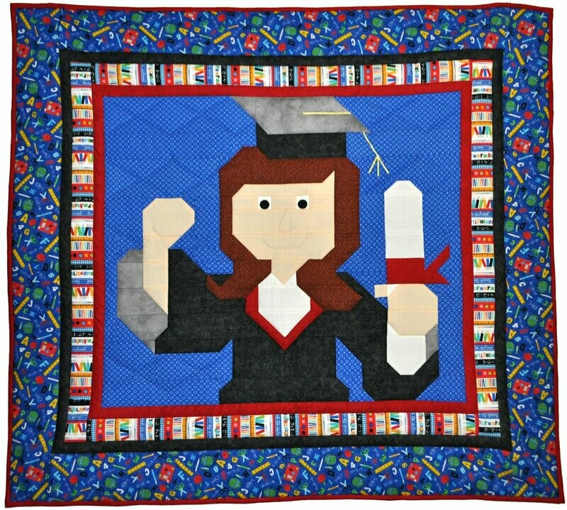 Graduate Girl Quilt Pattern 3 sizes PDF