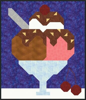 Ice Cream Quilt Pattern - 3 Sizes - PDF