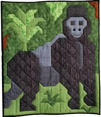 Gorilla Quilt Pattern - 3 sizes - PDF