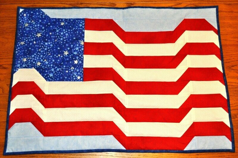 Flag Quilt Pattern, 30x22, PDF