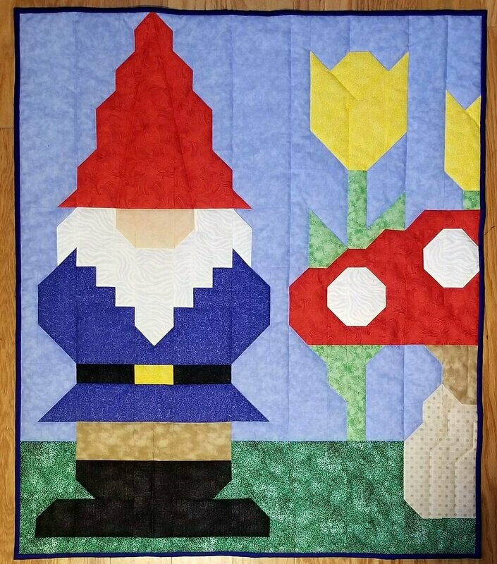 Gnome Quilt Pattern - 3 sizes - PDF