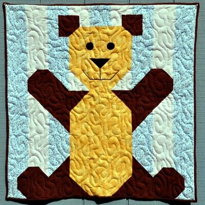My Teddy Baby Quilt Pattern - 3 Sizes - PDF