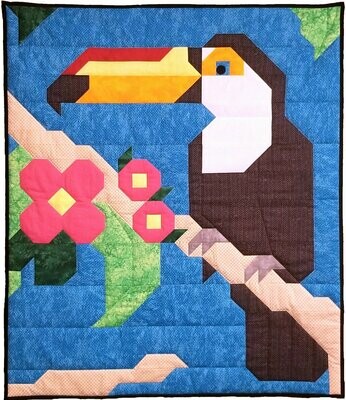 Toucan Quilt Pattern - 3 Sizes - Instant Download PDF