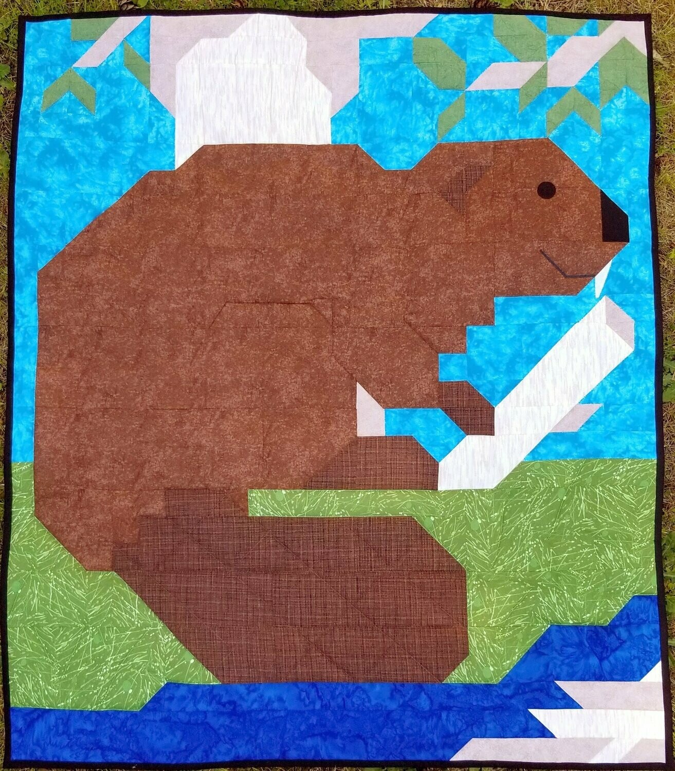 Beaver Quilt Pattern - 3 Sizes - PDF