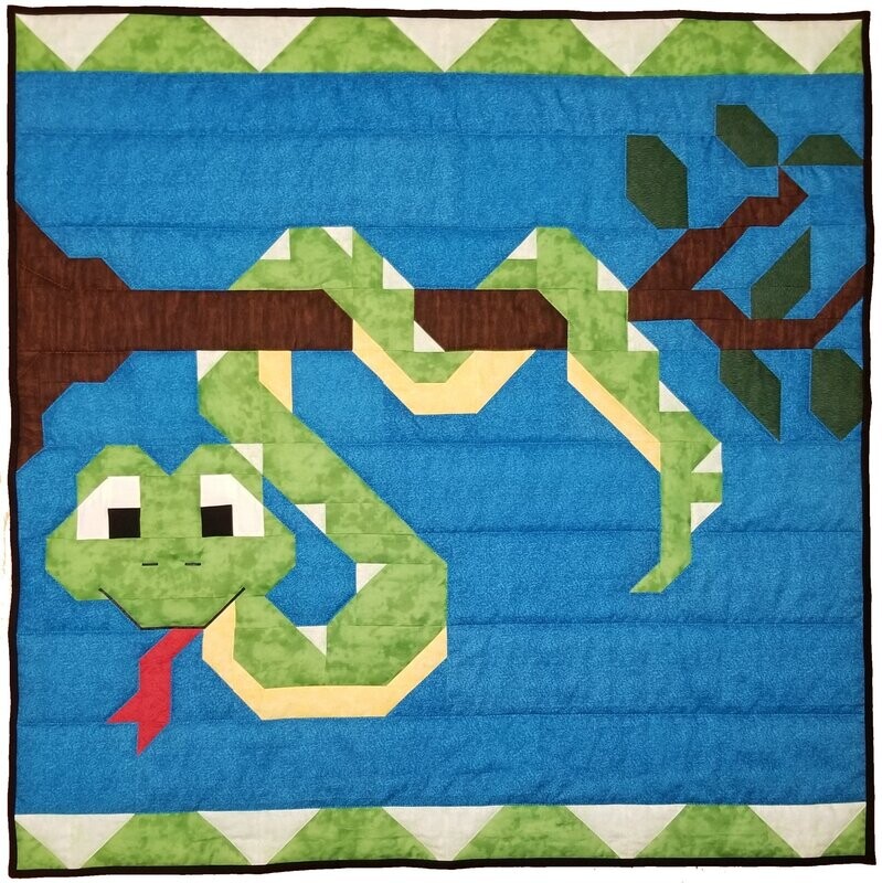 Snake Quilt Pattern  - 3 Sizes - Instant Download PDF
