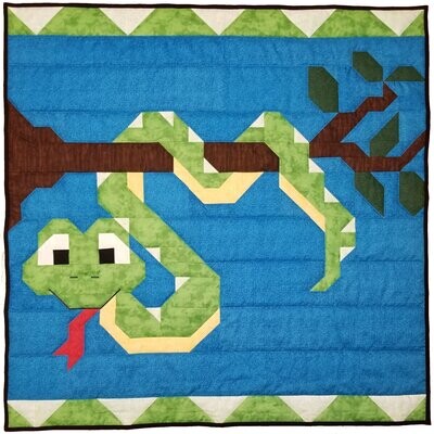 Snake Quilt Pattern - 3 Sizes - Instant Download PDF