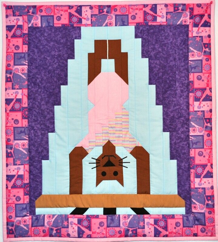 Vaulting Gymnastic Quilt Pattern - 3 sizes - PDF