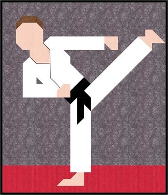 Martial Arts Quilt Pattern with 3 sizes Instant Download