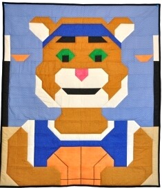 Basketball Cougar Quilt Pattern in 3 sizes instant Download PDF