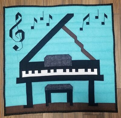 Piano Quilt Pattern, Multiple Sizes