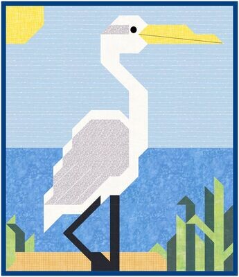 Counted Quilts Crane Quilt Pattern with 3 sizes - Instant Download PDF
