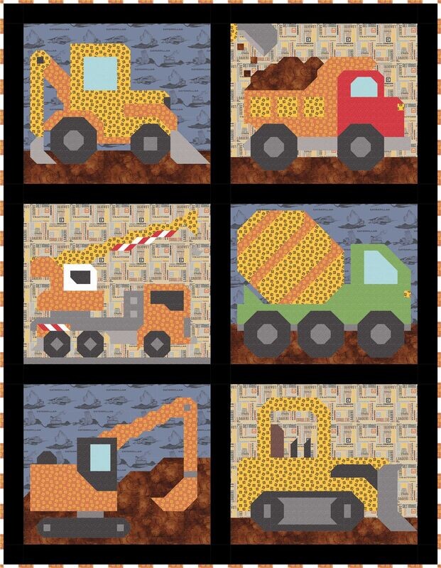 Construction Crew  twin size 65x84 Instant Download PDF