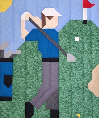 Golfer Quilt Pattern with 3 sizes ready as Digital Download PDF