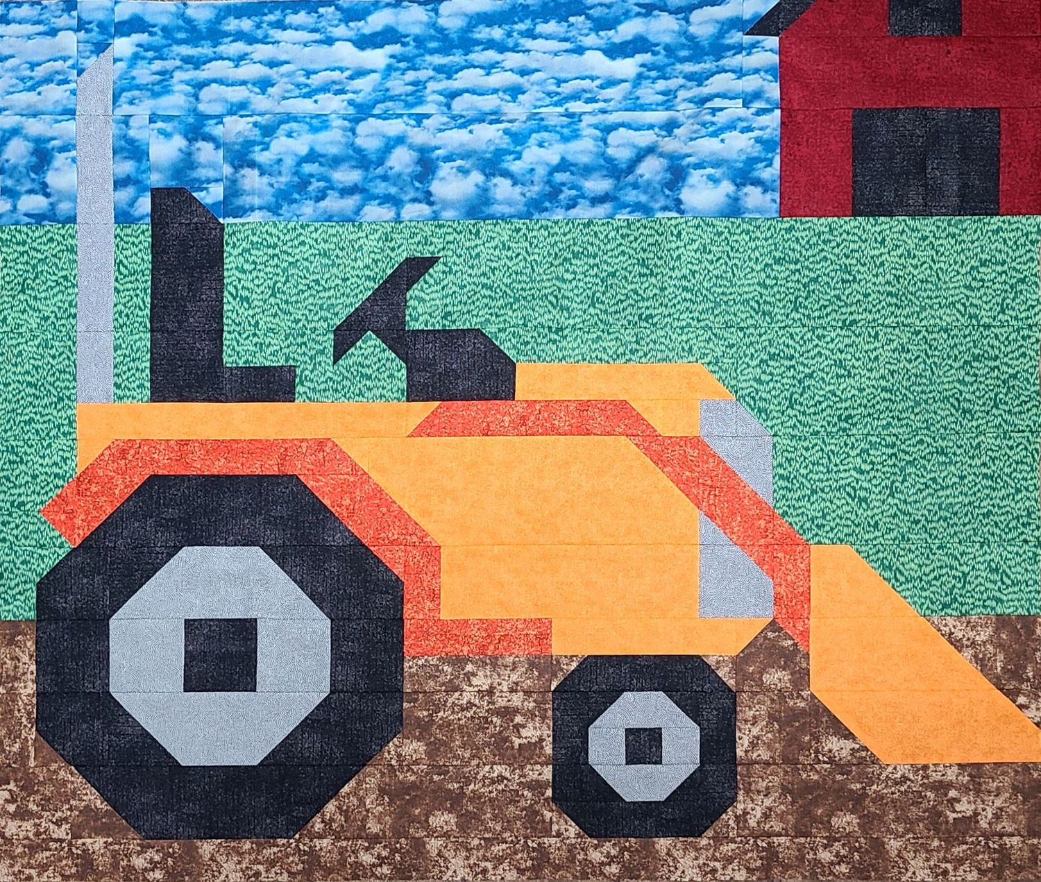 Front Loading Tractor Quilt Pattern with 3 sizes